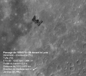 тень от МКС на Луне